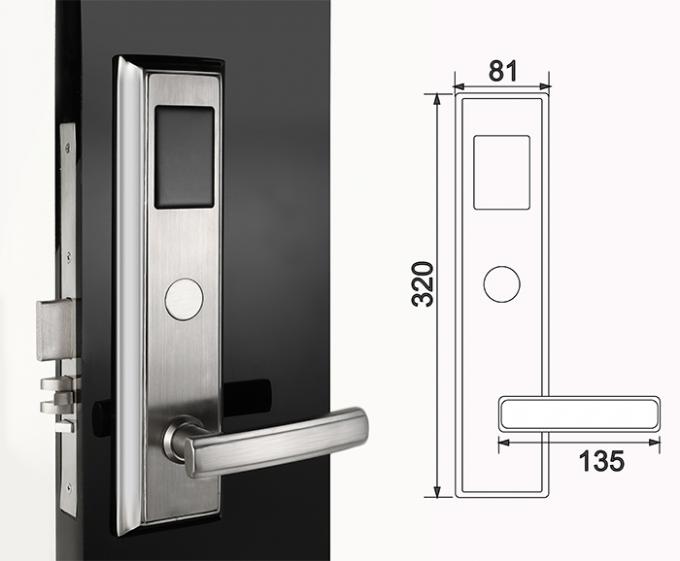 Stainless Steel Digital Security Keyless Software Rfid Electronic Hotel Room Door Lock