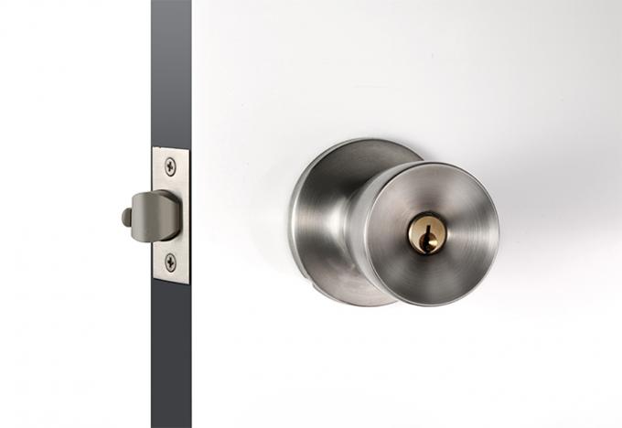 Double Cylinder Keyed Entry Door Knob 70mm Cylindrical Bolt