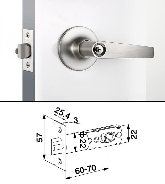 Room Tubular Locks 590 Adaptable Bolt Lock Body Dead Latch Style Backset