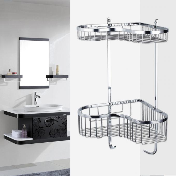 OEM Hotel Bathroom Corner Shelf Bathroom Fittings No Assembly