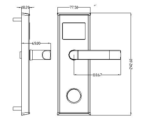 Smart Hotel Electronic Lock RFID Card Digital Hotel Door Lock