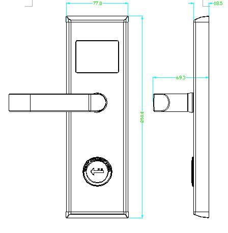 PVD Gold Modern House LOCK Hotel Entrance Lock with Card / Card Open