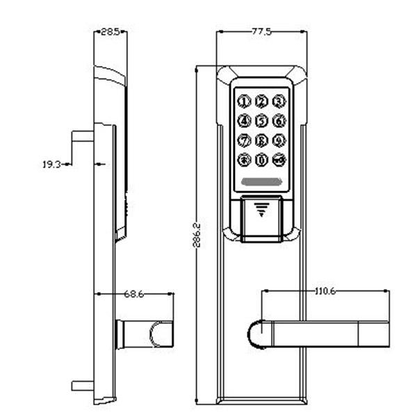 Modern Hotel House Security Electronics Door Lock Digital Card