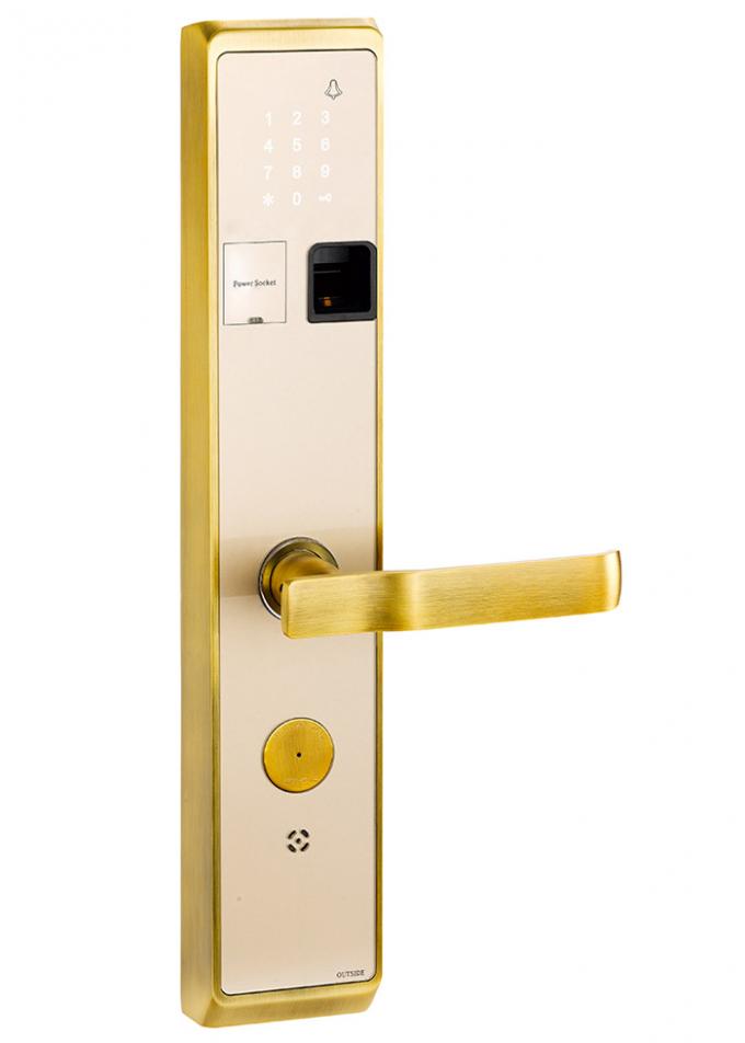 Zinc Alloy Touch Screen Smart Digital Fingeprint Glass Door Lock