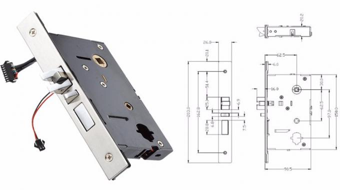 Zinc Alloy Electronic Door Lock High Security Software RFID Hotel Room Door Lock