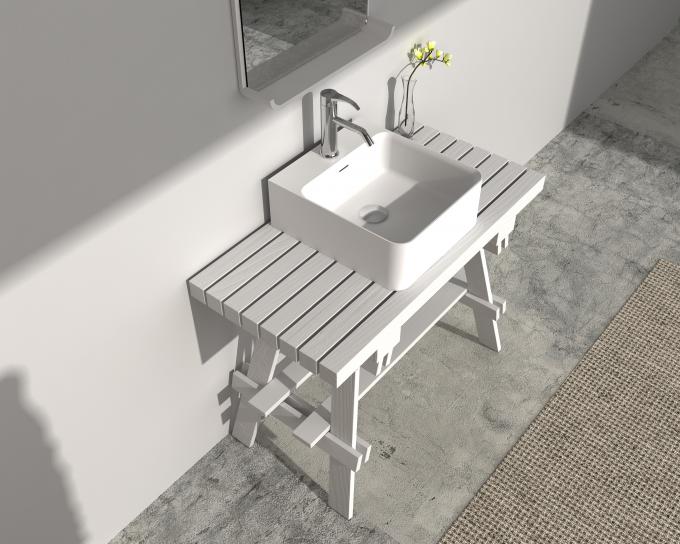 Waterproof solid wood painting floor Bathroom Cabinet Sets Vanity Combo