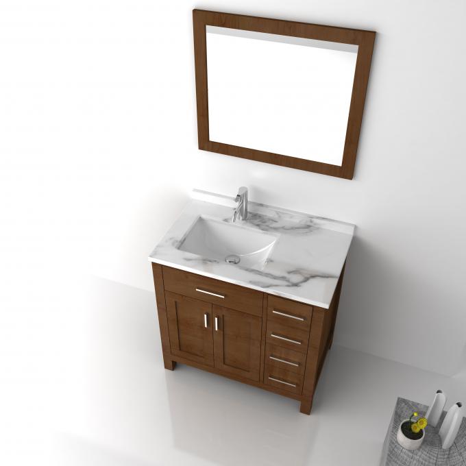 Home Furniture Vanity Mdf Hotel Bathroom Mirror Cabinet With Basin