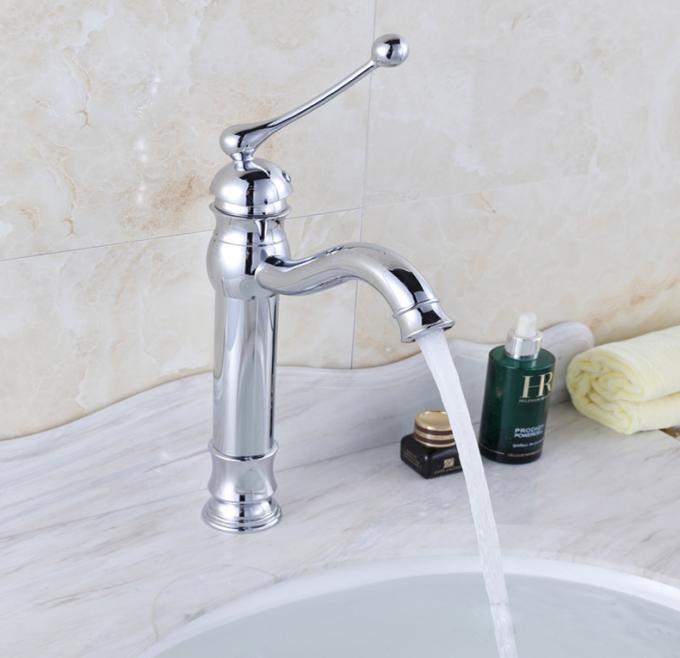 Sanitary Waterfall Sink Faucets , One Hole Pull Down Kitchen Faucet