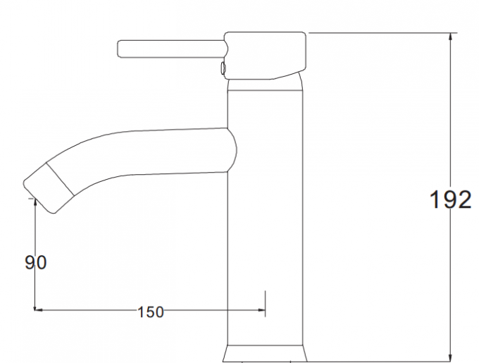 Mechanical Chrome Sink Faucets Without Purified Water Outlet