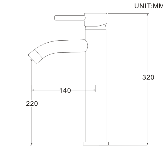 Lead Free Brass Waterfall Faucet For Vessel Sink / Oil Rubbed Bronze Kitchen Faucet