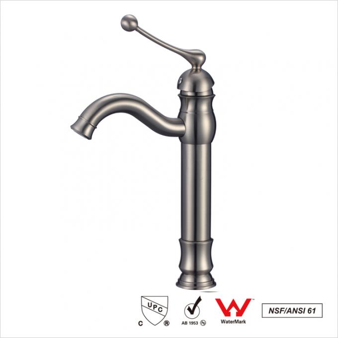 Oil Rubbed Bronze Water Mixer Tap , Concrete Chrome Basin Faucet