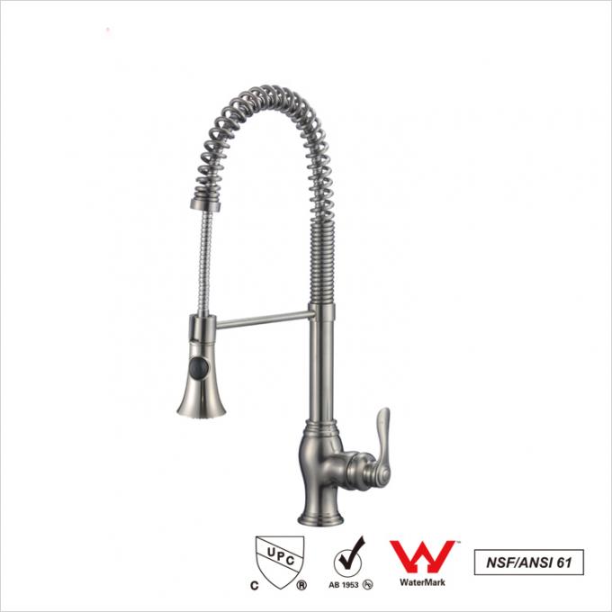 Sanitary Ware Singe Handle kitchen Faucet with Pull out Tap ODM / OEM