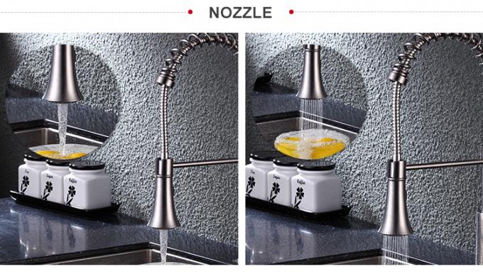 Sanitary Ware Singe Handle kitchen Faucet with Pull out Tap ODM / OEM