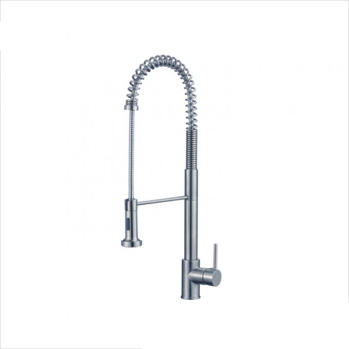 Hot Cold Water Mixer Pull out Sink Faucets Chrome Surface Treatment