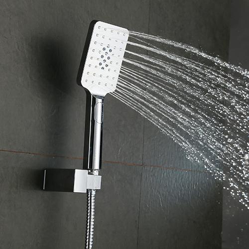 Starlight Chrome Shower System With Euphoria Cube Handheld Shower Head
