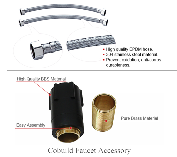 Lead Free Brass Kitchen Faucet / Deck Mounted Single Handle Sink Tap Faucet