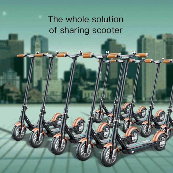 folding electric scooter locks for scan to ride shared scooter