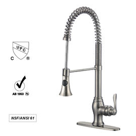 CUPC Approved Chrome Brass Water Power Sink Faucets Pull Out Water Tap