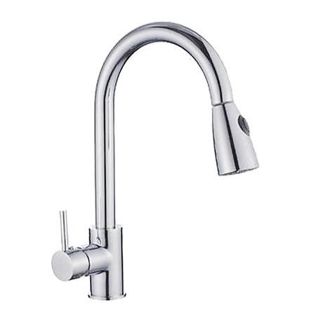 Bathroom Brushed Nickel Kitchen Sink Faucet Pull Out Mixer Taps