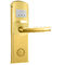 Modern Zinc Alloy Electronic Door Lock Card / Key Open With PVD Gold Finishing
