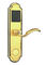 Plated Gold Hotel Electronic Door Lock With Card / Key Operated 288 * 73mm Plate Size