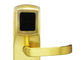 Electronic Card Hotel Door Lock Plated Gold Finishing Fits Door Thickness 38 - 50mm