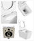 Adjustable Height Rimless Flushing Wall Hung Toilet Bowl Glossy White