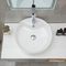 Impact Resistant Above Counter White Porcelain Wash Basin For Bathroom