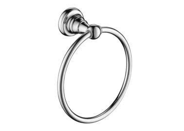 Silver Modern Towel Ring Holder Brass Bathroom Accessory Highly Reflective Looks