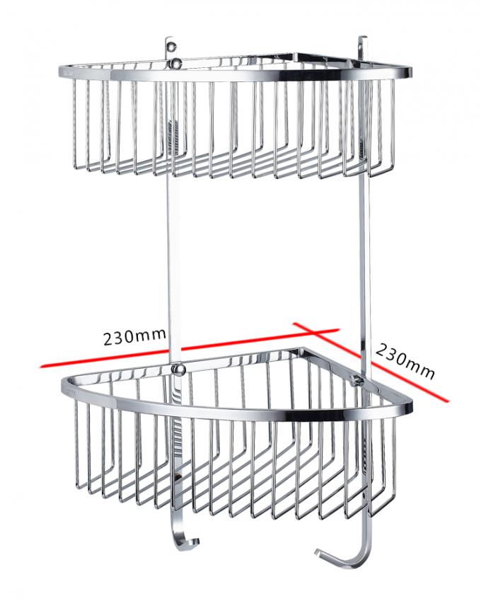 Shower Corner Basket Bathroom Items Satin Stainless Steel Finishing
