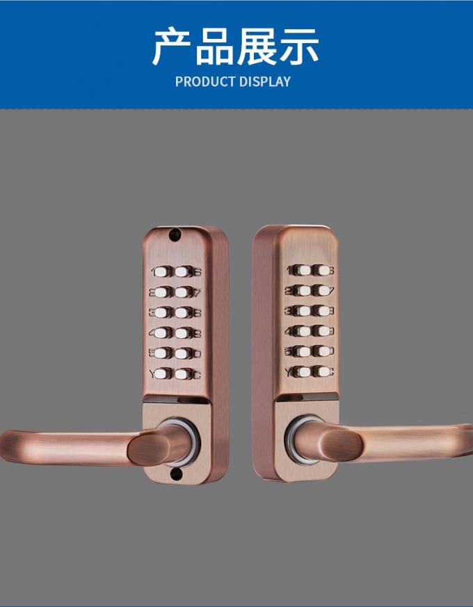Combination Keyless Door Lock Multi Color Resettable