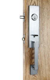 Satin Nickel Entry Door Handlesets With Lever Interior Two Bolts