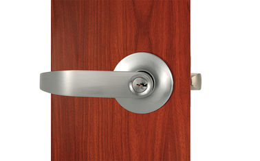 Safety Satin Nickel Tubular Lever Lock Reversible For Right Or Left