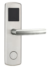 Hotel Electronic Door Lock Satin Stainless Steel Handleset with Card / Key Open