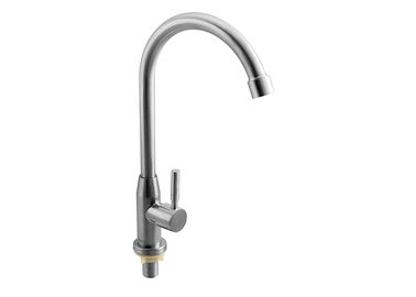 Contemporary Modern Sink Faucets For Kitchen , Brass Construction