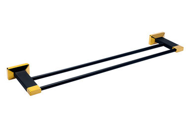Solid Brass Bathroom Accessory Double Bathroom Towel Bar With Gold Plated