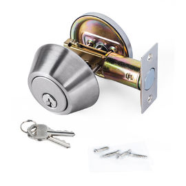 High Security SUS304 Single Cylinder Deadbolt Door Locks Plated Nickel Finish