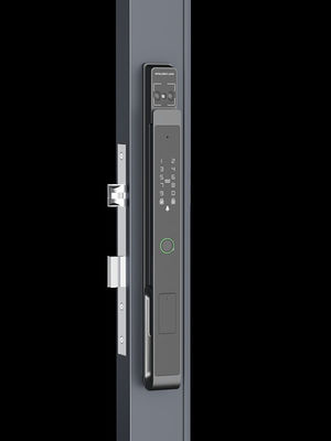 Black Smart Door Knob Palm Vein / Facial Recognition / Video Cat Eye IP65