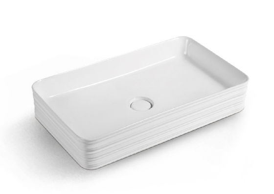 Deck Mounted Above Counter Ceramic Bathroom Sink Basin