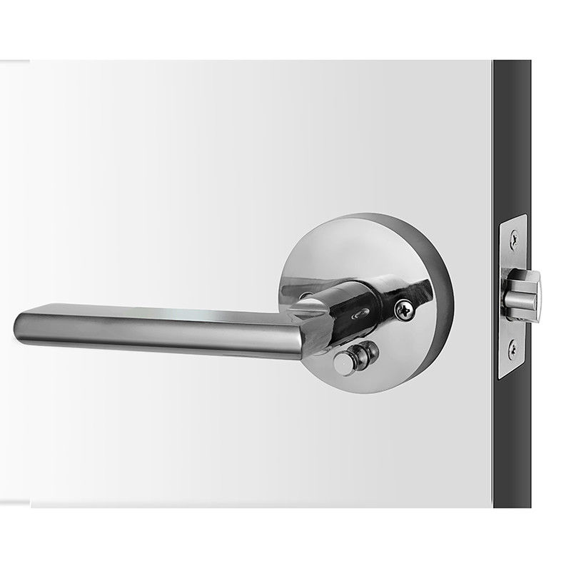 Chrome Tubular Locks 60mm or 70mm Backset For Bathroom Doors Zinc Alloy