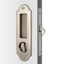 Residential Mortise Metal Sliding Door Locks Satin Nickel Finishing