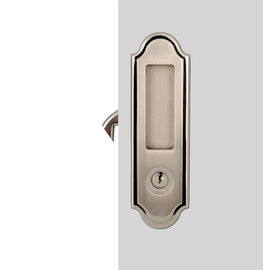 Residential Mortise Metal Sliding Door Locks Satin Nickel Finishing