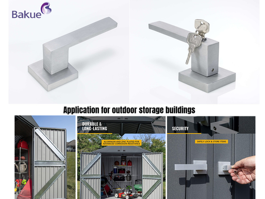 Aluminum Die Casting Shed Door Lock Handle 3Keys 72H UV Outdoor