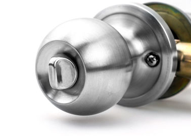 High Security Ball Bed / Bath Door Knob Locks With Satin Stainless Modern Style