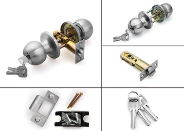 High Security Privacy 35 - 55mm Door Tubular Locks Ball Knob Locks Satin Stainless