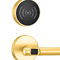 INTERTEK Plated Gold Zinc Alloy Electronic Door Lock With Card / Key Open Ways