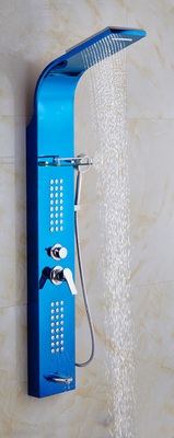 Stainless Steel Shower Panel H150xW22cm Multi Colored Head waterfall