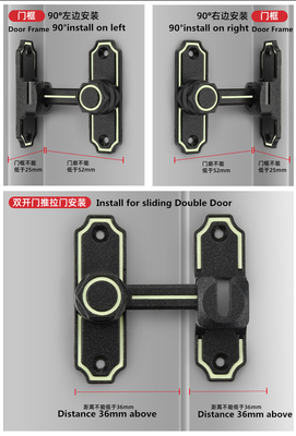 Barn Door Latch Lock For Indoor / Outdoor Security / Decoration / Protection