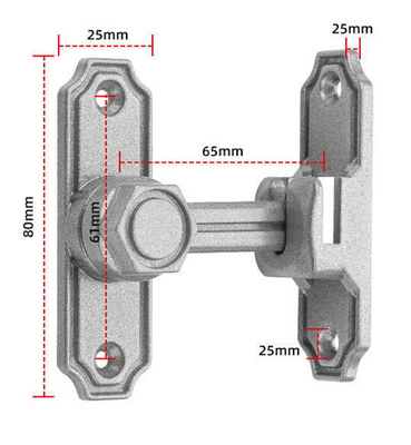 Noctilucent Double Sliding Barn Door Latch For Commercial With Two Installation Ways