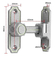 Noctilucent Double Sliding Barn Door Latch For Commercial With Two Installation Ways